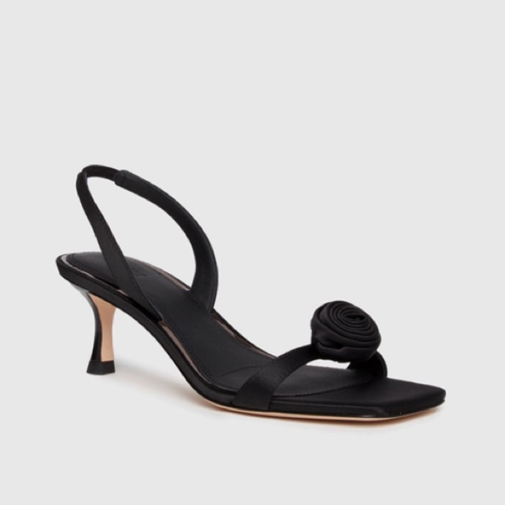 PAIGE Eva Sandal - Black Satin
